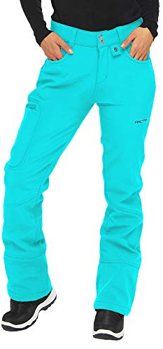 ARCTIX Sarah Pantalon à Coquille Souple doublé en Polaire pour Femme, Merle Bleu, Taille M (36-38), Long