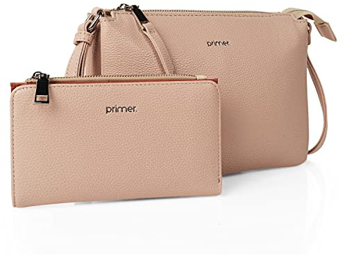 PRIMER - Liten axelväska för kvinnor - Axelväskor Kvinnor - Cross Body Bags för kvinnor med justerbar axelrem - Eleganta små handväskor Kvinnor - Kvinnors Cross-body Bags, Beige