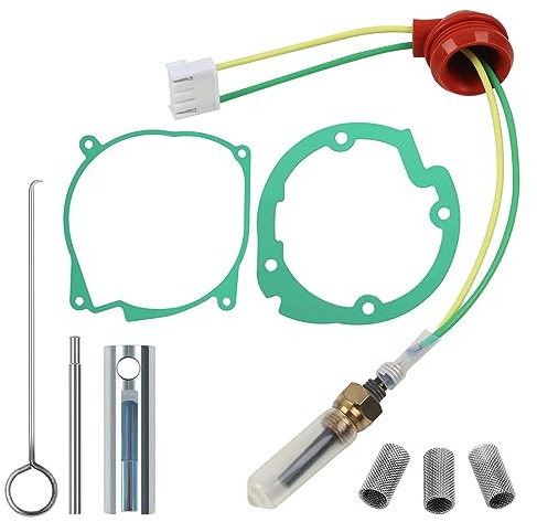 MaxEarn 9 Stk 12V 5KW Standheizung Keramik Glühkerze Set, Glühkerze Diesel Standheizung, Luft Diesel Parkheizung Reparatursatz mit 2 Dichtung+3 Filter, für Auto LKW Boot Webasto Heizung
