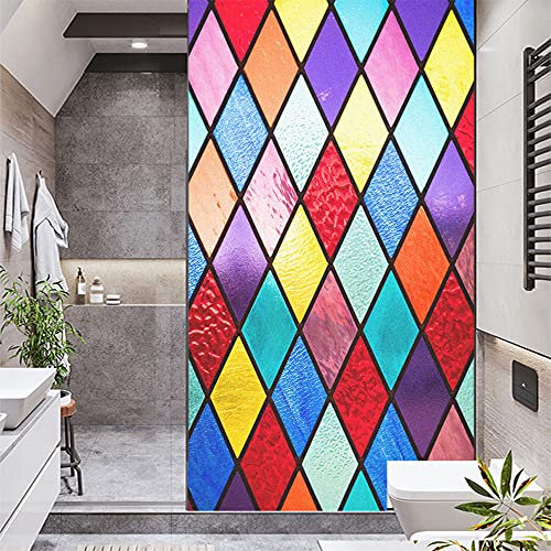 Fensterfolie,Frosted Privatsphäre Fenster Film Vinyl Glas Selbst Klebe Film Uv Schutz Fenster Aufkleber,Sonnenschutzfolie Fenster Innen Duschwand Spiegelfolie-70x200cm(28x79)