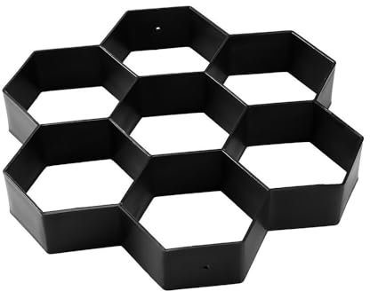 Viitech Molde de pavimento para jardín, Molde Hexagonal de plástico para pavimentar hormigón, Molde Reutilizable para decoración de Pasarela, jardín, Patio, Piscina