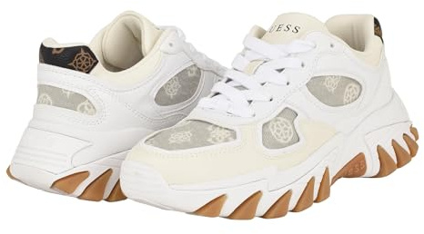 Guess Tenis CamrioSneaker para Mujer, Blanco Beige 140, 41 EU