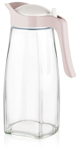 Best House Transparent Swan Water Glass Jug with Plastic Hand Flip -Top, Purple/Clear 1500 ml - 26 x 14 x 9 cm (Pack of 1)