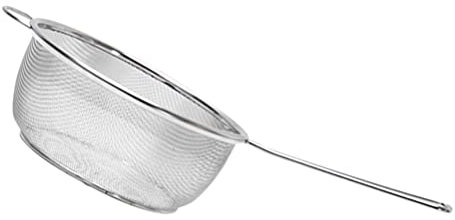 Cesta para freír de malla fina de acero inoxidable, colador, colador, cesta con mango largo, alambre de cocina, cesta para freír, espumadera de alambre para freír alimentos, pasta, espaguetis y fide
