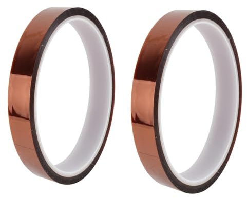 Cinta de Alta Temperatura,2 volúmenes10mm x 33m Alta Temperatura Cintas Resistentes al Calor Cinta Cinta De Sublimación De Alta Temperatura Cinta Térmica para Enmascarar, Soldar, Electricidad