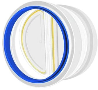 AQXYYWEI Clapet anti-retour for hottes de cuisine, tuyau 150/160/180MM, Double extrémité, contrôle des odeurs, sortie d'air frais, résistance aux hautes températures(1Pc Style B)