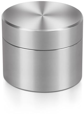 Torchesy Smell Proof Container CNC Small Tins with Lids Smell Proof Jar Box Mini Spice Containers Tea Storage Coffee Tea Sugar Set Smell Proof Pot(1 x L)