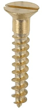 Solid Brass Slotted Countersunk Wood Screws, 2mm - 5mm, #2, #4, #6, #8 (Pack of 20, 50, 100, 200) (20, 4x40 (8x1.1/2))