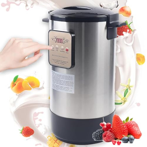 Commercial Yogurt Maker, 12l Automatic Yogurt Maker Machine, Adjustable Temperature & Time Control, Stainless Steel Fermentation Machine For Yoghurt, Greek Yoghurt, Bread, Natto, Rice Wine