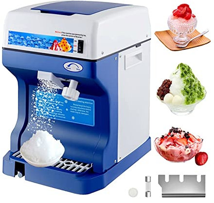 Ice Shaver Tritaghiaccio commerciale Macchina a cono di neve 265LBS/H con lama bonus Tritaghiaccio elettrico tritato Materiali da costruzione