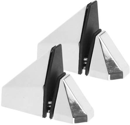 DOITOOL 2piezas Abrazadera Para Estante De Vidrio Soporte Metálico Para Estantes Soporte De Fijación Para Vidrio De Baño Para Exhibición De Productos