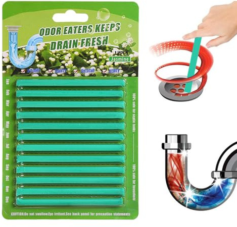 Varillas limpiadoras de drenaje, 12 barras de drenaje, removedor de obstrucciones para fregadero, barritas de limpieza de tuberías efectivas, desatascador para desatascar ducha/bañera/inodoro