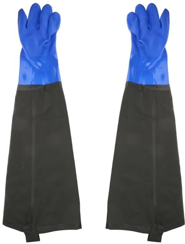 Practical Drain Cleaning Gloves Pond Gloves Long Rubber Gloves Work Gloves Non Slip and Gloves