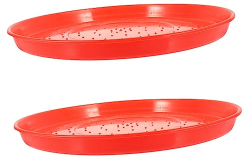 VILLFUL 2 Piezas Plato de Alimentación para Bandeja de Plástico Duradera para Suministro de Comida y Agua Diseño Práctico y para y Gansos