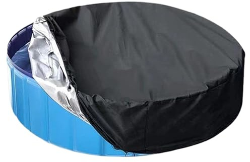 Cubierta solar – Manta solar redonda para piscina, protector a prueba de lluvia, polvo, protección solar, accesorios para jacuzzi, manta para jardín, patio, verano, jacuzzi sobre el suelo