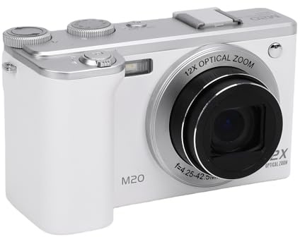 Vikye Fotocamera Digitale, Fotocamera da 1080p da 68 MP, Punto Digitale e Fotocamera Shoot con 12x Digital Zoom Anti Shake, Camera Piccola Compatta per la Fotografia di Viaggio
