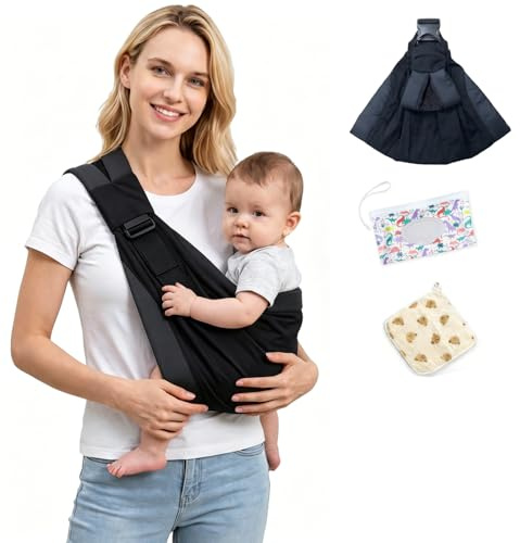 Baby Carrier, Newborn to Toddler, Ergonomic Baby Carrier Lightweight | Lightweight cosy infant carrier, quick to wear, lumbar support, hands‑free parenting for daily use