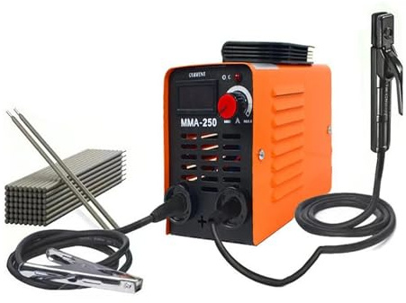 20-250A - Saldatore filo imbottito senza gas, 3 in 1, sinergia postale da saldare MIG (FCAW/MMA, ARC/Lift TIG), protezione contro il surriscaldamento, leggero e portatile, ideale per principianti e