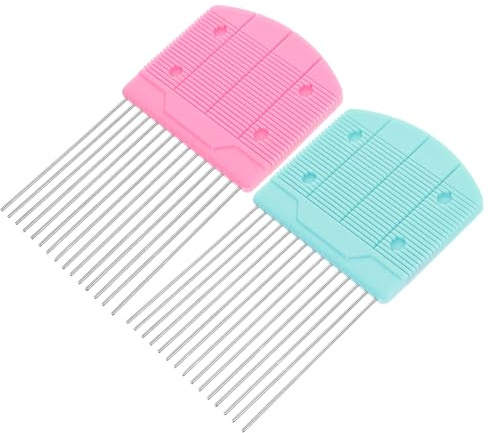 Amosfun 2 Piezas de Peine para Quilling Artesanal, Herramienta de Papel para Manualidades Diy, Colores Rosa y Azul, Kit para Proyectos de Filigrana Creativa, Suministros para Manualidades