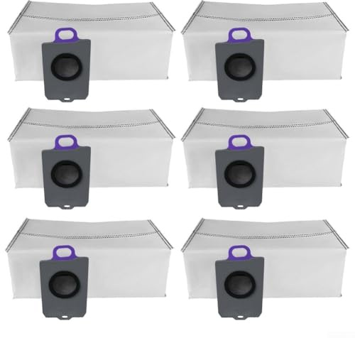 Lot de 6 sacs à poussière en tissu – Compatible avec les aspirateurs Narwal pour Freo Z Ultra, Z10, Z10 Ultra / X10 Pro, 2/6/10/12 sacs de rechange jetables pour station de base