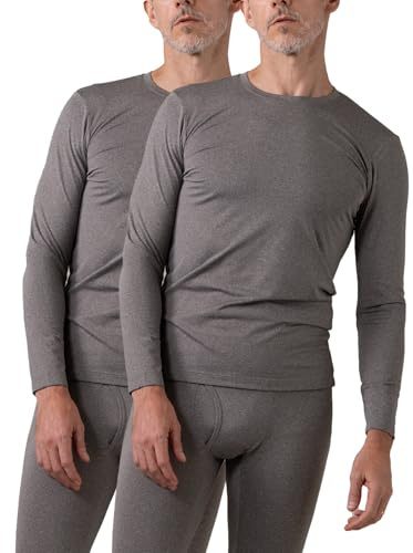 LAPASA män 1 & 2 pack innerfleece termounderkläder topp tunn & tjock skidfunktionsunderkläder termoskjorta för vintern M09 M55 M26 MEHRWEG
