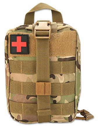 VGEBY1 EMT Große Tasche für Taktische Medizin, Erste-Hilfe-Set, tragbar, Molle für Wandern, Camping, Outdoor-Sportarten (Camouflage) Jagdausrüstung