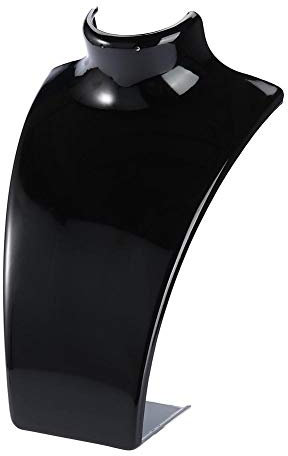 Exhibition de la bijouterie du mannequin, collier boucle d'oreille titulaire mannequin tête support de présentation de bijoux, boucles d'oreilles du buste du mannequin en plastique du support Noir