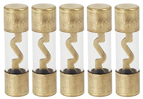 X AUTOHAUX Lot de 5 fusibles tubulaires en plastique plaqué or 60 A AGU pour voiture