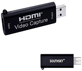 SOUTHSKY HDMI Video Audio Capture Card,1080p 60fps Acquisition USB Output for Recording and Edit,4K HDMI to USB 2.0, Compatible with ZOOM, OBS, VLC