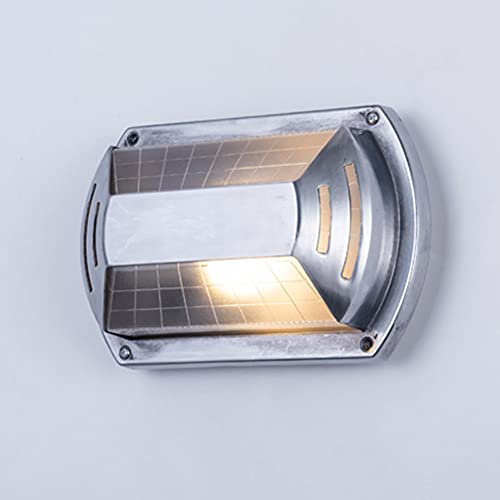 Applique da Parete rustica Lampada marittima Lampada da nave Lampada da sauna Lampada da parete vintage ovale Lampada da parete Impermeabile in fusione di alluminio e vetro E27 Plafoniera da esterno