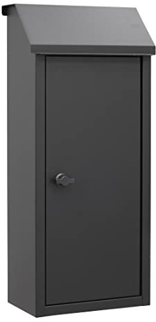 Boîte à pain, Boîte aux Lettres en Acier pour les livraisons de pain, Pour baguette de pain et journaux, grandes dimensions et grande capacité, sans clé, Noir