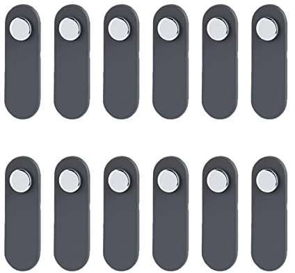 Möbelgriffe Leder,Ledergriffe Möbel,12 Pack Schubladengriffe Schrankgriffe,Silber Kupferkopf Lederschlaufe Modern Möbelknopf Schubladenknöpfe Türknauf Griffe für Küchenschränke Kommode-Zementgrau