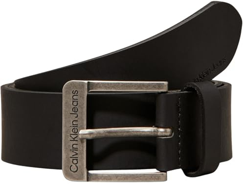 Calvin Klein Ceinture Homme CKJ Belt 4,0 cm cm Cuir, Noir (Black), 90 cm