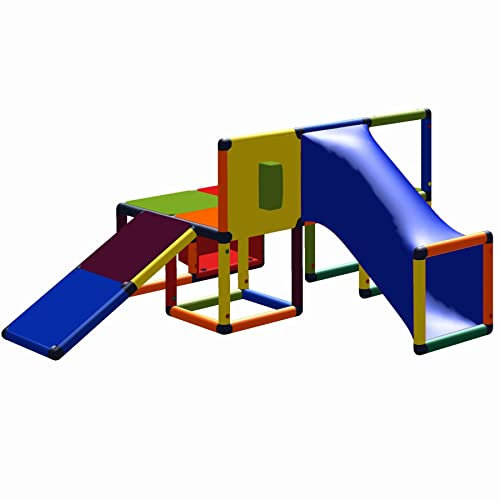 move and stic - Spielturm Emely mit Krabbeltunnel und Rutsche Kleinkind für den Garten oder das Kinderzimmer 6477