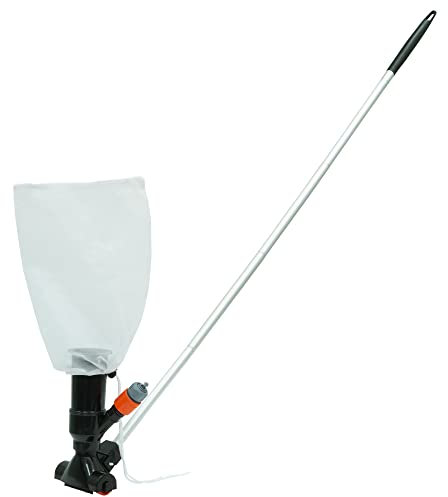 CUQOO Pool Vacuum Cleaner – Swimming Pool Cleaning Kit with 5ft Pole, Fine Mesh Leaf Bag & Double Filter – Handheld Cleaner for Hot Tub, Inflatable Spas, Pools & Outdoor Cleanups