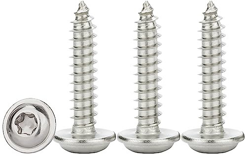 Drenky Tornillos Autotaladrantes M5x16mm,50 Piezas Tornillos Torx con Arandela Acero Inoxidable A2 V2A Tornillos de Chapa Cabeza Redonda,Rosca Métrica Gran Dureza