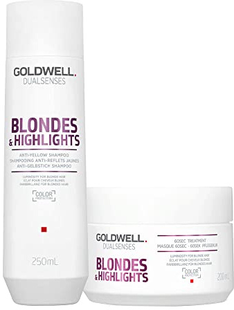Goldwell Dualsenses Blonde & Highlights Anti-Yello Shampoo 250ml Treatment 200ml
