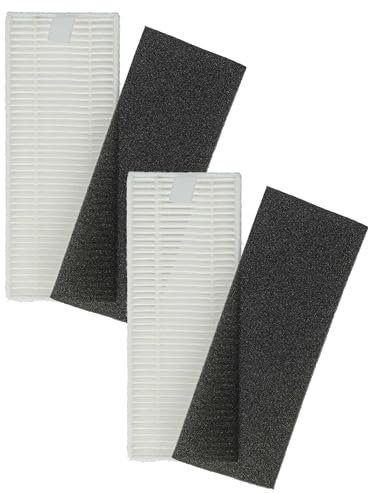 vhbw Set di filtri compatibile con Rowenta X-plorer serie 50 aspiratore - 4x filtro di ricambio (filtro, filtro in spugna)