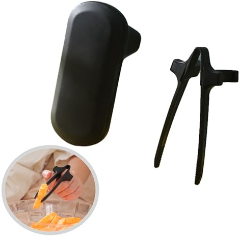 GCFTIFF Fingerstäbchen für Gamer, Wiederverwendbare Snack-Klemme, U-Ständer, Snack-Werkzeug, Partyzubehör, kreatives Spielzubehör, Geschenke für Spieler (Schwarz)