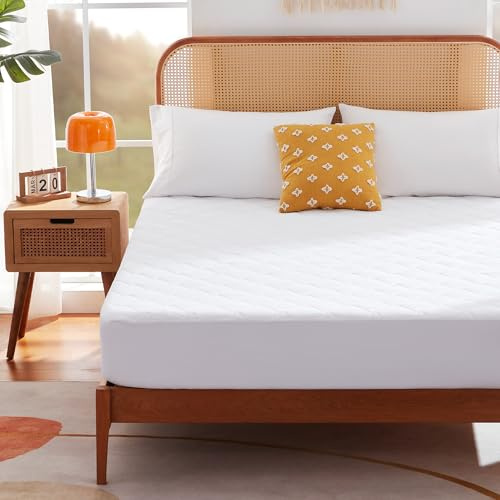 Sonive Dünn Matratzenschoner 90 x 200 Wasserdicht, Oeko-TEX 38cm | Matratzenauflage Atmungsaktive , Matratzen Topper für Matratzen & Boxspringbett Weiß