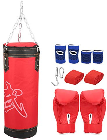 Saco de Boxeo Colgante, Entrenamiento de Boxeo para Niños, Sacos de Colgantes, Saco de Boxeo para Niños, Rojo para Boxeo Tailandés y Taekwondo