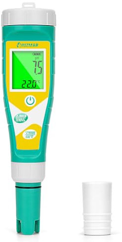 UIUZMAR Misuratore di pH e ORP Redox Salinità Piscina, 6 in 1 Tester pH Sale Redox EC TDS per Piscina di Acqua Salata, Misuratore pH EC TDS per Idroponica, Acquario, Acqua Potabile