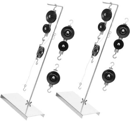 Hohopeti 2sätze Physik Experiment Teiliges Flaschenzug Halterung Und Seilen Für Mechanische Experimente Im Klassenzimmer