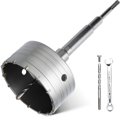 hsawbit 125mm Core Drill Bit SDS Concrete Hole Cutter with 220mm SDS Shank