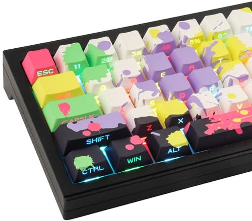 JakeTsai Keycaps, 131 Keys Double Shot Keycaps Side Engraved Transparent PBT Keycap Set Cherry Profile Backlit Keycap for Cherry MX Switch ASIN/ISO Layout Mechanical Keyboard