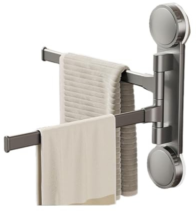 Porte-serviettes Support mural avec ventouse, solution rotative pour salle de bain | et cuisine