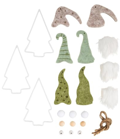 Rayher BP Metall Tannenbaum Wichtel, 13,2-18cm, 3 Designs, SB-Btl. 3Stück, 43009000