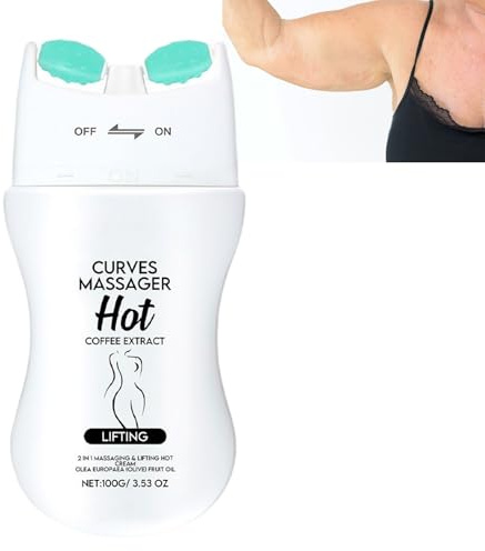 Crema anticellulite con rullo massaggiante, crema rassodante per la pancia, rassodante e rassodante per la rimozione della cellulite, per rimuovere segni di stomaco, cosce e glutei, lozione per il