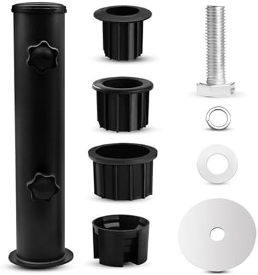 Robusta base quadrata in acciaio per ombrellone con morsetto di sicurezza per tavolo da giardino, terrazza da giardino, ristorante, campeggio, supporto resistente per la stabilità del parasole