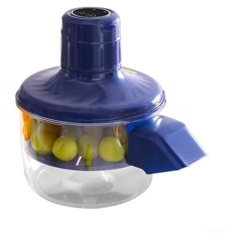 Pelador eléctrico automático de frutas con batería recargable, diseñado para pelar uvas y tomates de manera eficiente y a mano